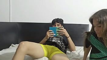 Play Excited I start to suck my penis, not caring that they are knocking on the door and interrupt us she wants to fornicate