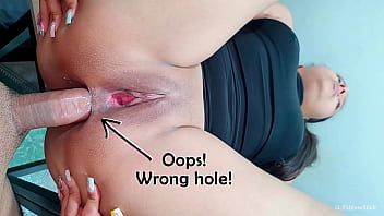 Play Oops, wrong hole, sorry!! I fucked her ass mercilessly, ejaculated massively and recorded it all with my cell phone! (FULL UNCENSORED)