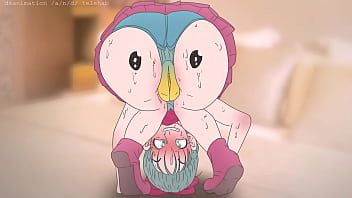 Play Piplup On The Butt of Bulma !Pokemon and dragon ball anime Hentai ( Cartoon 2d sex )porn