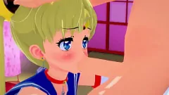 Play 3D SFM Hentai: Big-Titted Sailor Moon Gives Blowjob