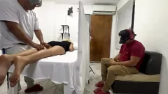 Play Cuckold Husband Catches Doctor Giving Latina Wife Explicit Massages