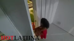 Play Cumshot on European Latina's Perfect Ass Outdoors