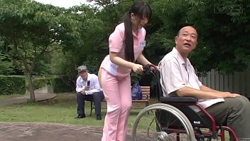 play Subtitled bizarre Japanese half naked caregiver outdoors