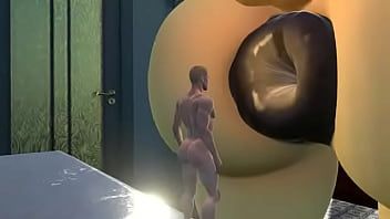 Play Giant furry shoving a human up its ass